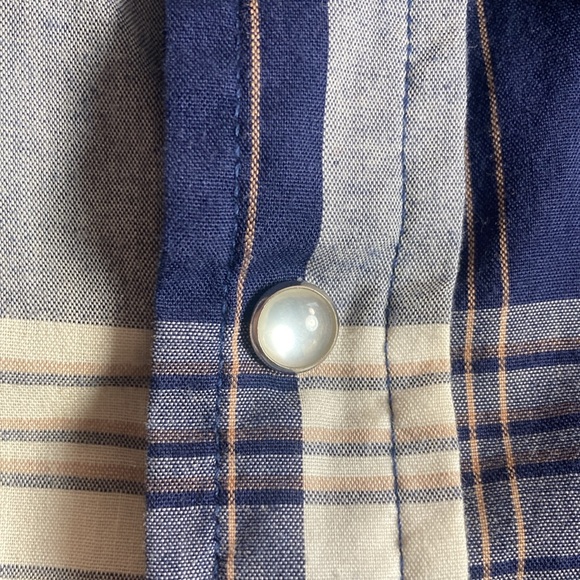 EUC Vintage Ely CattlemanBlue Plaid Pearl Snap Western Shirt 3XL - Picture 6 of 8